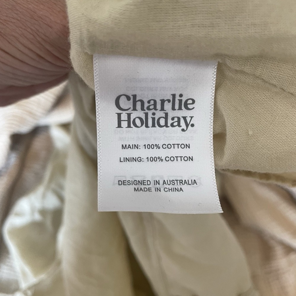 Anthropologie Charlie Holiday Senorita Maxi Dress Sz 8 Tan‎ Boho Tiered Sundress - Picture 7 of 9